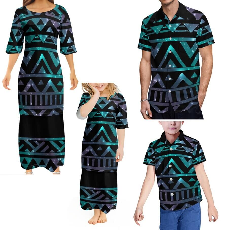 Plant Parent T Shirt - Polynesia família olhar puletasi mãe filha